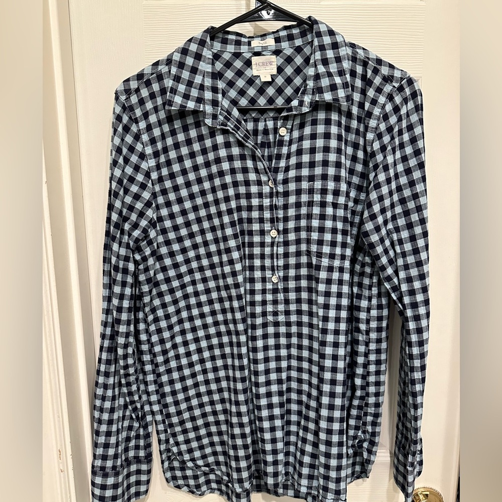 J Crew Women’s Plaid Popover